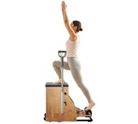 VEVOR Chaise de Pilates à Pédales Séparées avec Poignées, Chaise Combo Stabilité avec Cadre en Bois d'Hévéa, Équipement d'Entraînement de Pilates Réglable, Entraîneur de Yoga pour Gym Domicile