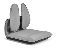VEVOR Chaise de Sol Pliable, Dossier Ergonomique Réglable à 5 Positions, Fauteuil de Sol pour Lecture, Détente et Méditation, avec Structure en Métal, Mousse Recy et Revêtement en Lin, Gris
