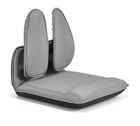 VEVOR Chaise de Sol Pliable, Dossier Ergonomique Réglable à 5 Positions, Fauteuil de Sol pour Lecture, Détente et Méditation, avec Structure en Métal, Mousse Recy et Revêtement en Lin, Gris