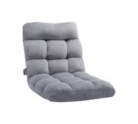 VEVOR Chaise de sol pliante avec support dorsal et 14 positions réglables gris