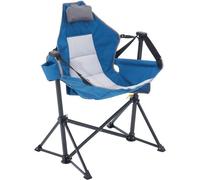 VEVOR Chaise Hamac de Camping, Capacité de Charge 136 kg, Chaise à Bascule Pliante Inclinable avec Porte-gobelet, Sac de Rangement, Appui-tête, Dossier Réglable, pour Camping, Activités en Plein Air