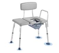 VEVOR Chaise Percée Siège de Toilette Surélevé Charge 227kg pour Personnes Âgées