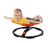 VEVOR Chaise pivotante éléphant pour enfants, 100 kg, carrousel sensoriel pour autisme, siège rotatif à 360°, avec base en métal antidérapante, pour coordination, équilibre et concentration, orange