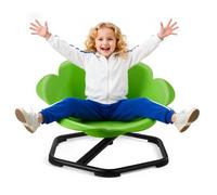 VEVOR Chaise Pivotante pour Enfants Capacité 100 kg, Chaise Tournante Sensorielle Cylindrique, Siège Rotatif avec Base Antidérapante, Favorisant la Coordination, l'Équilibre et la Concentration, Vert