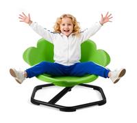 VEVOR Chaise Pivotante pour Enfants Capacité 100 kg, Chaise Tournante Sensorielle Cylindrique, Siège Rotatif avec Base Antidérapante, Favorisant la Coordination, l'Équilibre et la Concentration, Vert