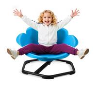 VEVOR Chaise Pivotante pour Enfants Capacité 100 kg, Chaise Tournante Sensorielle Cylindrique, Siège Rotatif avec Base Antidérapante, Favorisant la Coordination, l'Équilibre et la Concentration, Bleu