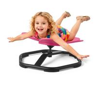 VEVOR Chaise Pivotante pour Enfants Capacité 100 kg, Chaise Tournante Sensorielle, Siège Rotatif Motif Pétale, Base Antidérapante, Favorisant la Coordination, l'Équilibre et la Concentration, Rose