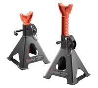 VEVOR Chandelles de Levage Voiture Capacité 3 Tonnes 1 Paire, Chandelles à Hauteur Réglable 275-415 mm, Crémaillère et Double Verrouillage, pour Camping-Car Petit Camion SUV, Utilisation avec Cric