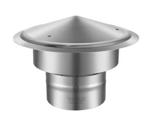 VEVOR Chapeau de Cheminée Φ150 mm Chapeau de Conduit de Cheminée Base Ronde Acier inoxydable 304 Couvercle Bouchon Protection Anti-oiseaux Pare-vent Sans Obstruction pour Différents Types de Cheminées