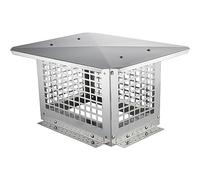 VEVOR Chapeau de Cheminée 332x229 mm Chapeau de Conduit de Cheminée Acier Inoxydable 304 Couvercle Bouchon Protection Anti-Oiseaux Pare-Vent avec Accessoires Nombreux pour Différents Types Cheminées
