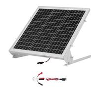 VEVOR Chargeur Batterie à Panneau Solaire 20 W 12 V, Cellules Monocristallines, Contrôleur MPPT Intégré, Support de Montage Réglable, Étanchéité IP65, pour Voitures, Bateaux, Camping-cars, Remorques