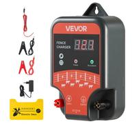 VEVOR Chargeur Clôture Électrique Électrificateur CA CC 3 J 12 kV Portée 1-3 km