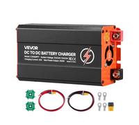 VEVOR Chargeur DC-DC avec MPPT 350 W 30 A Chargeur de Batterie DC-DC 12 V/24 V-12 V/24 V Double Entrée Panneau Solaire/Alternateur pour Camping-car Voiture Bateau, Compatible avec LiFePO4 Plomb-acide