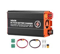 VEVOR Chargeur DC-DC avec MPPT 520 W 40 A Chargeur de Batterie DC-DC 12 V/24 V-12 V/24 V Double Entrée Panneau Solaire/Alternateur pour Camping-car Voiture Bateau, Compatible avec LiFePO4 Plomb-acide