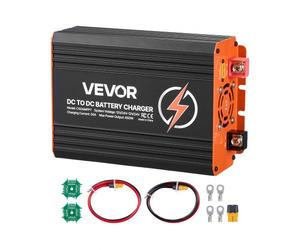 VEVOR Chargeur DC-DC avec MPPT 650 W 50 A Chargeur de Batterie DC-DC 12 V/24 V-12 V/24 V Double Entrée Panneau Solaire/Alternateur pour Camping-car Voiture Bateau, Compatible avec LiFePO4 Plomb-acide