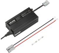VEVOR Chargeur de batterie au lithium 12 V 10 A, tension de charge 14,6 V DC, avec connecteur Anderson, affichage LED, activation 0 V, pour batteries lithium LiFePO4 Deep Cycle de bateaux, camping-car