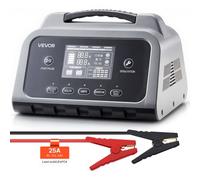 VEVOR Chargeur de Batterie Intelligent 25 A 6 V 12 V 24 V Chargeur de Batterie Voiture Lithium LiFePO4 Plomb-acide pour Auto Moto Camping-car Bateau, Maintien de Charge, Désulfatation, avec Écran LCD
