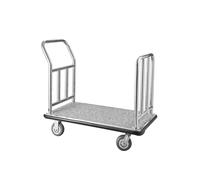 VEVOR Chariot à Bagages Hôtel, 340 kg, Chariot à Plate-Forme de Concierge, Cadre Avant Amovible, avec Moquette Grise, Roues Caoutchouc 15,24 cm, Porte-Bagages pour Hôtels, Condos, Complexes Hôteliers