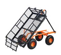 VEVOR Chariot à benne basculante de jardin métal robuste capacité charge 399 kg