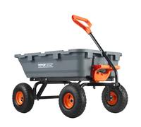 VEVOR Chariot à benne basculante de jardin polyéthylène robuste charge 363 kg