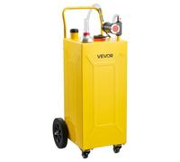 VEVOR Chariot à Carburant 113,6 L, Réservoir Diesel Mobile Pompe Électrique | pour Tracteurs, Chariots Élévateurs, Chargeuses et Équipements Agricoles, en Acier au Carbone, avec 4 Roues et Tuyau, Jaune