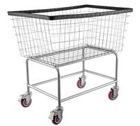 VEVOR Chariot à Linge en Fil Métallique, Panier à Linge Mobile Commercial 158 L, Corbeille Linge Sale sur Roulettes Cadre en Acier, Déplacement en Douceur, pour Buanderie, Chambre, Salle de Bain