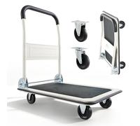 VEVOR Chariot à Plateforme Pliable Charge 149,69 kg Chariot à Plateau Pliable 73,5x48 cm pour Manutention et Déplacer Objets Volumineux et Lourds, avec Roues Pivotantes, Poignée à Pousser Compacte