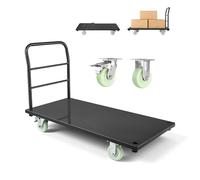 Chariot à Plateforme VEVOR 122x61 cm Acier 907 kg Roues Nylon