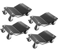 VEVOR Chariot à pneus portable 4 pièces Capacité de charge 3000 kg Chariot d'urgence pour véhicule électrique Chariot à pneus à 4 roues Chariot robuste et mobile, chariot en acier Support de pneus, Co