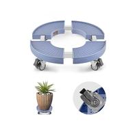 VEVOR Chariot à Poubelle Réglable 380-580 mm Socle à roulettes à Poubelles Rondes, Capacité Charge 181,4 kg, avec 4 Roues Pivotantes Verrouillables, Chariot à Plantes Multifonctionnel Robuste, Bleu