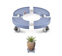 VEVOR Chariot à Poubelle Réglable 380-580 mm Socle à roulettes à Poubelles Rondes, Capacité Charge 181,4 kg, avec 4 Roues Pivotantes Verrouillables, Chariot à Plantes Multifonctionnel Robuste, Bleu