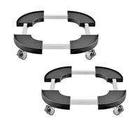 VEVOR Chariot à Poubelle Réglable 380-580 mm Socle à Roulettes à Poubelles Rondes, Lot de 2, Capacité Charge 181,4 kg, avec 4 Roues Pivotantes Verrouillables, Chariot Plantes Multifonctionnel Robuste