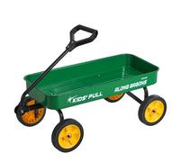 VEVOR Chariot à Tirer Enfants 101 cm Chariot Tout-terrain Tout-petits en Métal Charge 80 kg, pour Cadeau d'Anniversaire Enfants, Jardinage, Plage, Camping, Aventures en Plein Air, avec Poignée, Vert