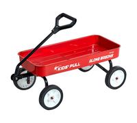 VEVOR Chariot à Tirer Enfants 101 cm Chariot Tout-terrain Tout-petits Métal, Charge 80 kg, pour Cadeau d'Anniversaire Enfants, Jardinage, Plage, Camping, Aventures en Plein Air, avec Poignée, Rouge