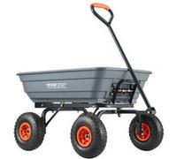 VEVOR Chariot Benne Basculante Compact 25,5cm Pour Petits Espaces Capacité 272kg Roues