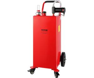 VEVOR Chariot de Carburant Diesel 113,6 L 30 gallons, Réservoir Diesel Mobile 23,5 L/min, avec Pompe Électrique 12 V 180 W, Ravitaillement de Diesel pour Tondeuses, Tracteurs, Générateurs et Bateaux