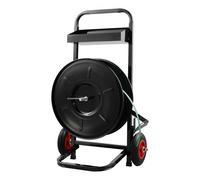 VEVOR Chariot de cerclage pour bobines de cerclage Pet/PP/Fibre de 203 mm, Distributeur de cerclage Robuste, équipé de poulies Anti-recul, système de freinage amélioré, Plateau spacieux pour Outils
