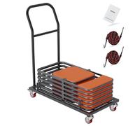 VEVOR Folding Chair Dolly Chariot de Chaise Pliante, Alliage de Fer et Acier, Noir, 50