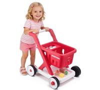 VEVOR Chariot de Courses pour Enfants, Chariot de Supermarché Jouet en PP, avec Scanner, Aliments Factices, Lumières et Sons, Jeu d'Imitation pour Enfants de 2 ans et plus, Poignée Réglable en Hauteur
