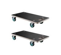 VEVOR Lot de 2 Planches à roulettes rectangulaires avec 4 Roues en TPR silencieuses - Capacité de Charge de 250 kg - pour Piano, Meubles, canapé, Machine à Laver, réfrigérateur - Noir