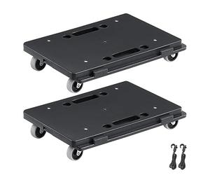 VEVOR Chariot de Déménagement 2PCS Déplace Meubles Capacité de Charge 227 kg Chacun avec 4 Roues Robustes Plateau Roulant de Manutention Déménageur Portable à Verrouillage pour Meubles Lourds, Noir