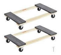 VEVOR Chariot de Déménagement 2PCS Déplace Meubles en Bois Capacité de Charge 454 kg Chacun 762x457,2x130 mm avec 4 Roues Pivotantes en PP Robustes Déménageur Manutention Portable pour Meubles Lourds
