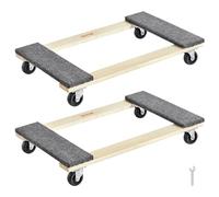 VEVOR Chariot de Déménagement 2PCS Déplace Meubles en Bois Capacité de Charge 454 kg Chacun 762x457,2x130 mm avec 4 Roues Pivotantes en PP Robustes Déménageur Manutention Portable pour Meubles Lourds