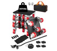 VEVOR Chariot de Déménagement 4PCS Déplace Meubles Lourds Capacité Charge 1575 kg 5 Roues Rotatives 360° Plateau Roulant Manutention Déménageur Acier Carbone pour Meuble Réfrigérateur Canapé Armoire