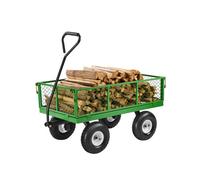 Chariot de Jardin Transport-VEVOR-Charge 408 kg-avec Pneus 330 mm-Côtés Amovibles en Maille-Poignée Rotative 180°