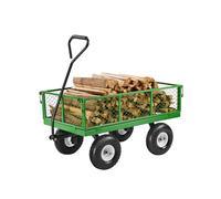 Chariot de Jardin Transport-VEVOR-Charge 408 kg-avec Pneus 330 mm-Côtés Amovibles en Maille-Poignée Rotative 180°