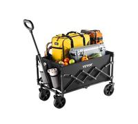 VEVOR Chariot de Jardin Transport Pliable Robuste Extérieur 120 L 102,06 kg Noir