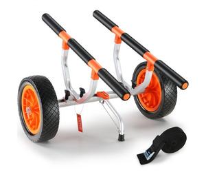 VEVOR Chariot de Kayak 204 kg Chariot Transport Canoë Détachable avec Roues Pleines 30,5 cm Largeur Ajustable Pied de Support Antidérapant pour Kayaks Canoës Planches à Pagaie Tapis Flottants Bateaux
