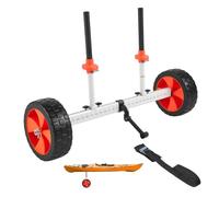 VEVOR Chariot de Kayak, Capacité de Charge 104 kg, Chariot de Transport Paddle, avec Pneus en PU Plein 25,4 cm, Pieds de Support, Sangle d'Arrimage, pour Transport Facile de Kayaks, Canoës, Paddles