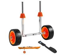 VEVOR Chariot de Kayak, Capacité de Charge 113 kg, Chariot de Transport Paddle, avec Pneus en Caoutchouc Plein 19 cm, Pieds de Support, Sangle d'Arrimage, pour Transport de Kayaks, Canoës, Paddles
